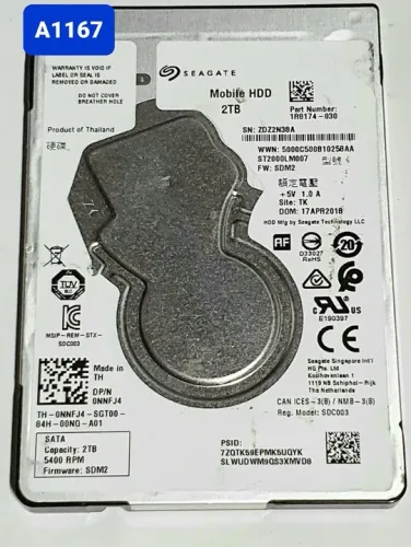PLACA HD 2 TB ST2000LM007 FW: SDM2 - COD. A1167