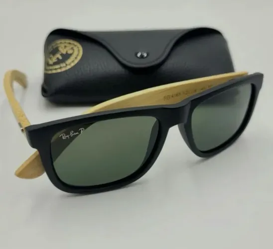 Rayban bambú Justin amadeirado polarizado