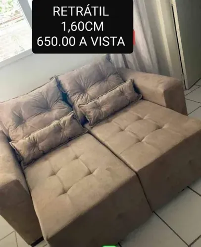 Sofa Retrátil com 1,60cm de fábrica 
