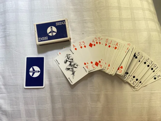 Baralho de Cartas Swissair para Bridge - Novo e Lacrado