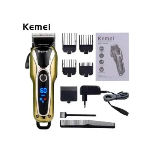 Maquina De Cortar Cabelo Sem Fio Turbo Profissional Km-1990