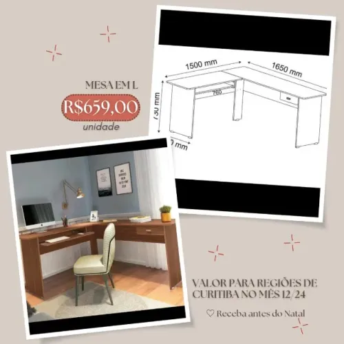 Promoção Mesa em L - 11/12/24  