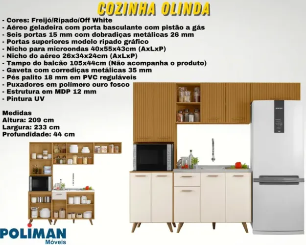 Cozinha Olinda levo hoje 