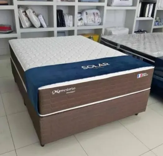 Cama box america pocket molas ensacadas Casal
