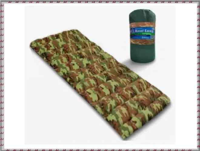 Colchonete camuflado solteiro 60 x 190 cm  com bolsa transporte