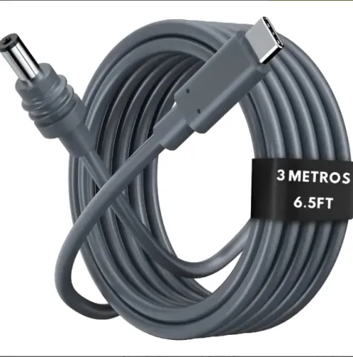 Cabo Starlink Usb-c 100w 3 Metro Para Mini Powerbank Viagem Preto