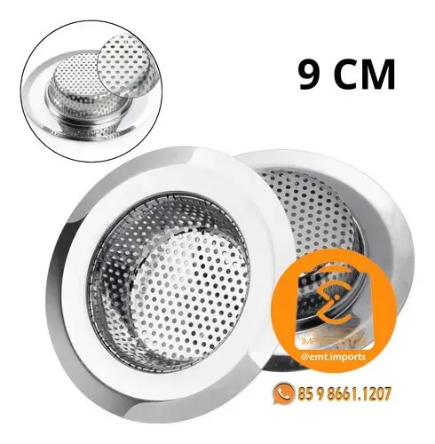 Ralo de Inox para Pia 9cm TP-709