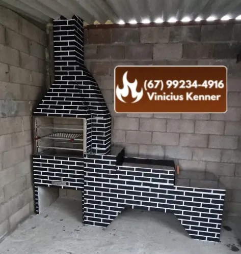 CHURRASQUEIRA COM FOGÃO A LENHA COM INSTALAÇÃO COMPLETA INCLUSO!!