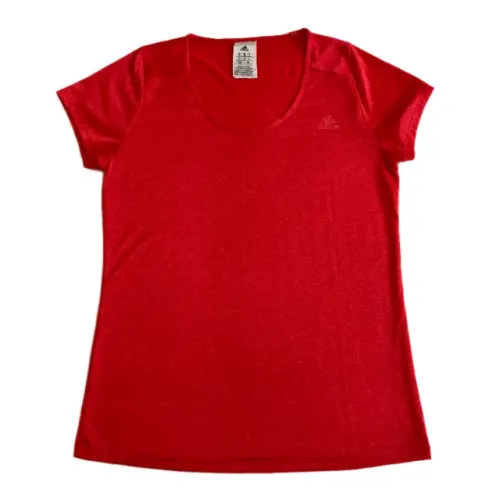 Camiseta Adidas Fitness Feminina Original Tamanho M Vermelha