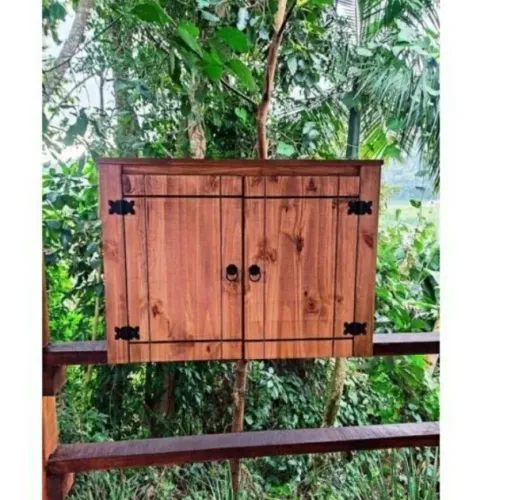 Armário Aéreo em Madeira de Pinus  de 80cm  