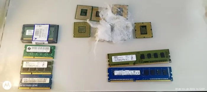 Vendo memórias ram Pc e not , processador i3 1155, Pentium 1150