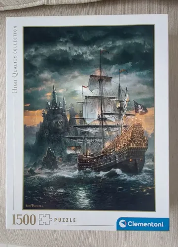 Quebra- Cabeça-   O Navio Pirata / The Pirate Ship, Clementoni, 1500 peças, 