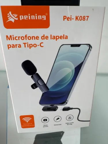 Microfone de lapela Tipo C