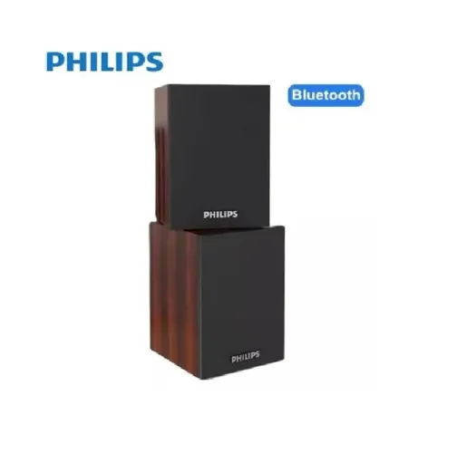 Caixa De Som Multimedia Speaker Philips Bluetooth Spa20 Marrom-escuro