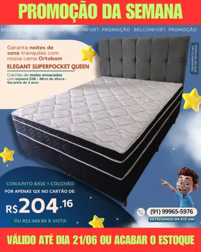 Cama Box Queen Elegant Ortobom Molas Ensacadas
