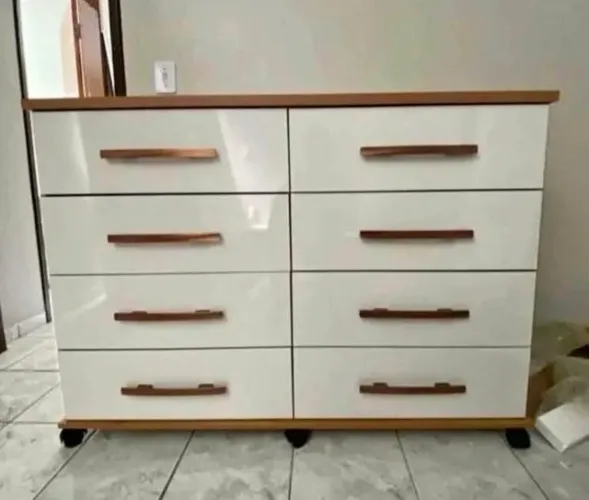 Cômoda com Rodízios 8 Gavetas (Novo) Entrega Grátis! 