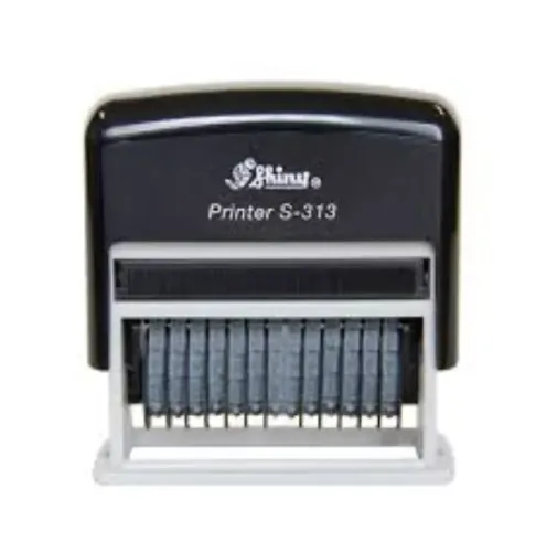 Carimbo Numerador 13 Digitos 4mm Auto-entintado Shiny S313 Tinta Preto Exterior Preto