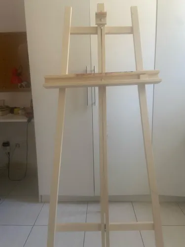 Cavalete para pintura mais tintas mais tela