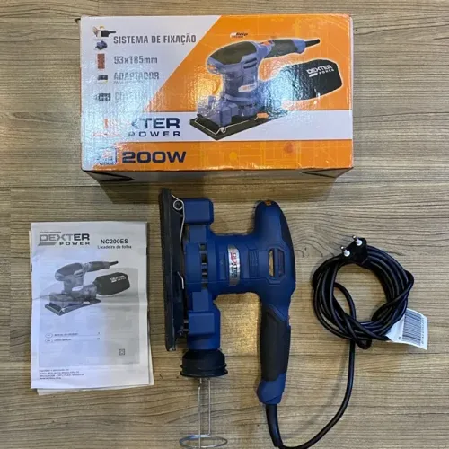 Ref.425 Lixadeira Dexter Power NC200ES 200W usada, completa, funcionando perfeitamente