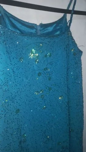 Vestido de festa longo azul