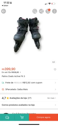 Patins Oxelo Active Fit 3
