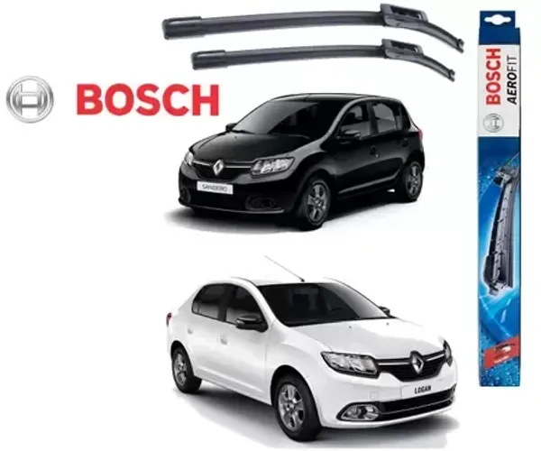 Palhetas Limpadores de Para-Brisa Original Bosh para Sandero e Logan 2013 em Diante