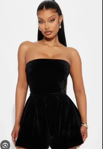 Vestido veludo tomara que caia balonê novo Tamanho Único 