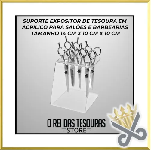Suporte de acrílico para tesouras 
