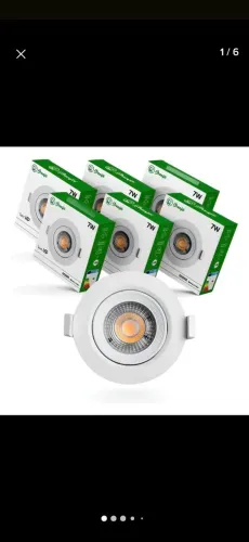 Spot led 7w 6500k redondo kit com 10