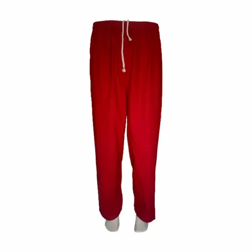 CALÇA BRIM VINHO COM ELÁSTICO E CADARÇO SEM BOLSOS