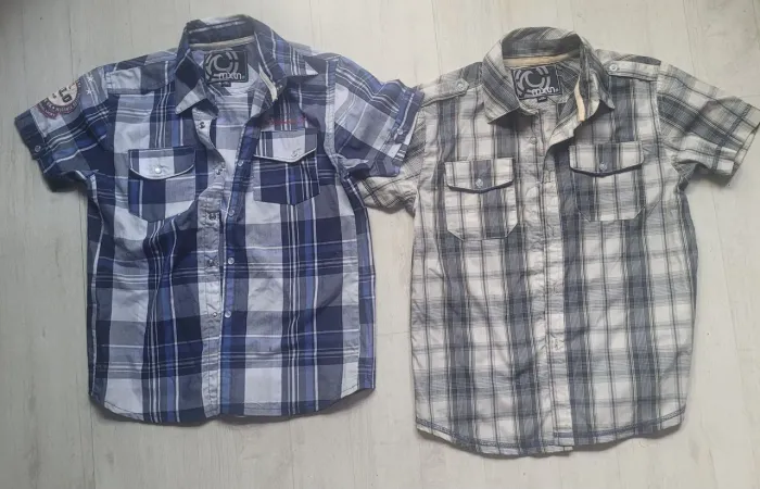 Camisas xadrez infantil manga curta