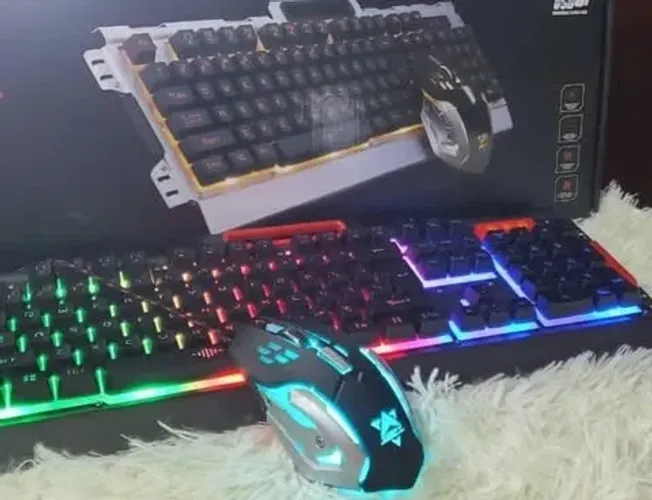 teclado e mouse gamer 