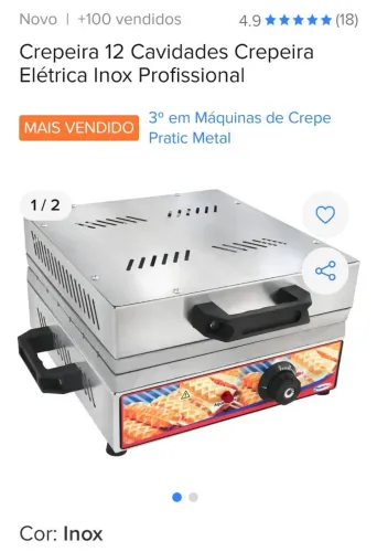 Vendo Crepeira em ótimo estado de conservação, pouco usada