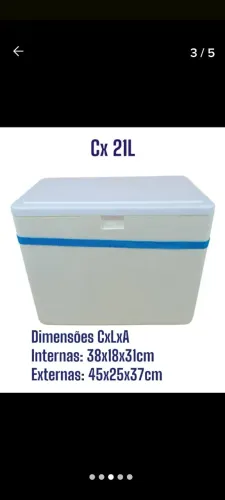 Caixa de Isopor Térmica 21L