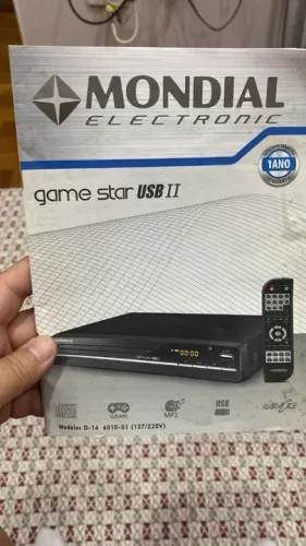 Dvd Player Game Star Mondial Usb Função Karaokê E Game Cor Preto - Usado
