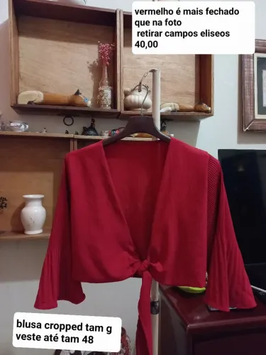 Blusa cropped tam 44 ao 48