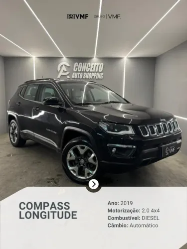 Jeep Compass Longitude 2.0 4X4 Dies. 16V Aut. 2019