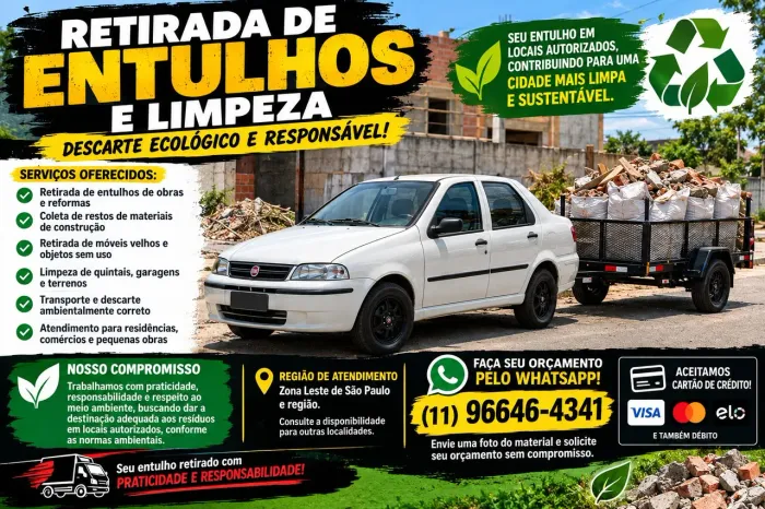Retirada de Entulho e Descarte Ecológico | 
