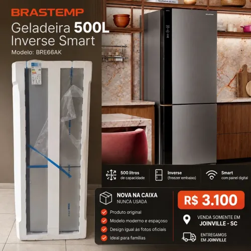 Geladeira Brastemp 500L Inverse Smart - BRE66AK