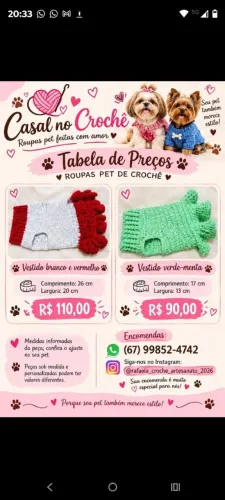 Roupinhas de pet