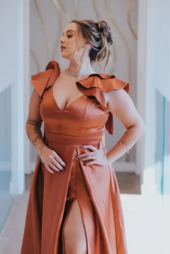 Vestido madrinha marrom 