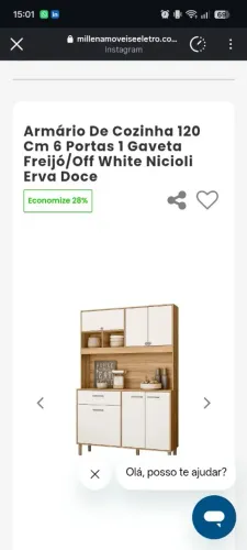 Armário de cozinha novo na caixa