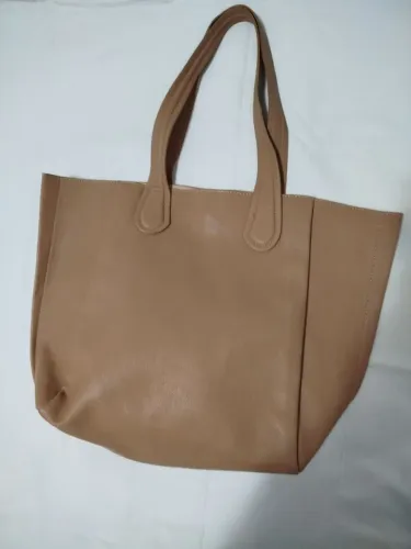 bolsa ZARA grande bege
