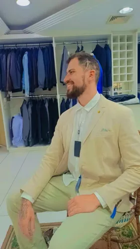 Blazer de linho slim 52 Usado 1 vez casamento