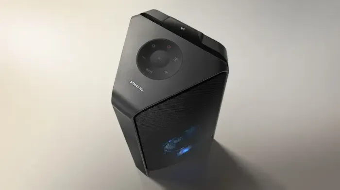 Torre de som samsung mx t55 500w na caixa