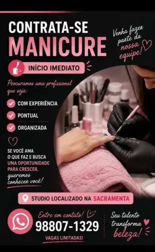 Vaga para Manicure 