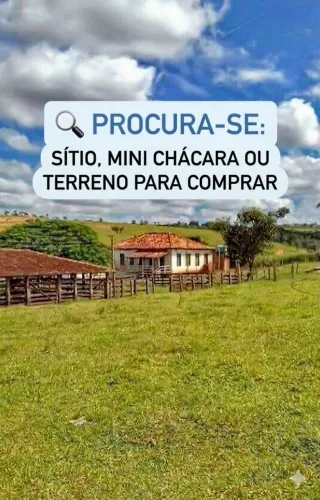 Estou a procura de um sítio, mini chácara ou terreno para comprar 