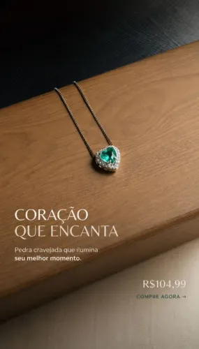 Colar Coração Cravejado Prata 925