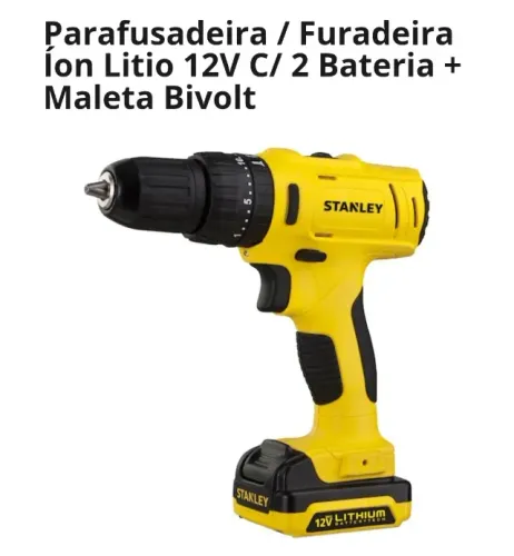 Parafusadeira/Furadeira Stanley Íon Litio 12V