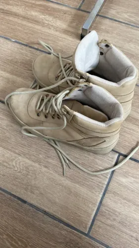 Bota Militar Cano Curto Masculino Couro Areia - Netzer Boots